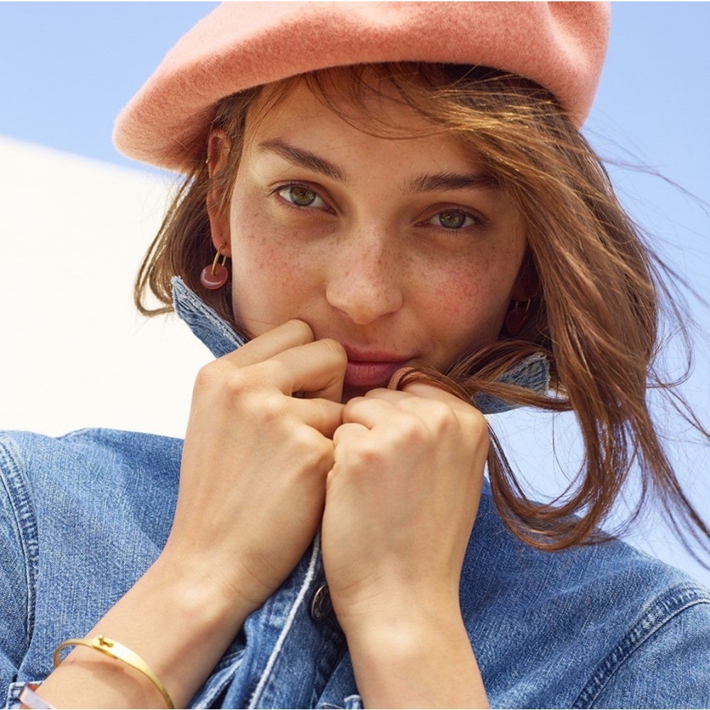 Biltmore Madewell Wool Beret Salmon Pink